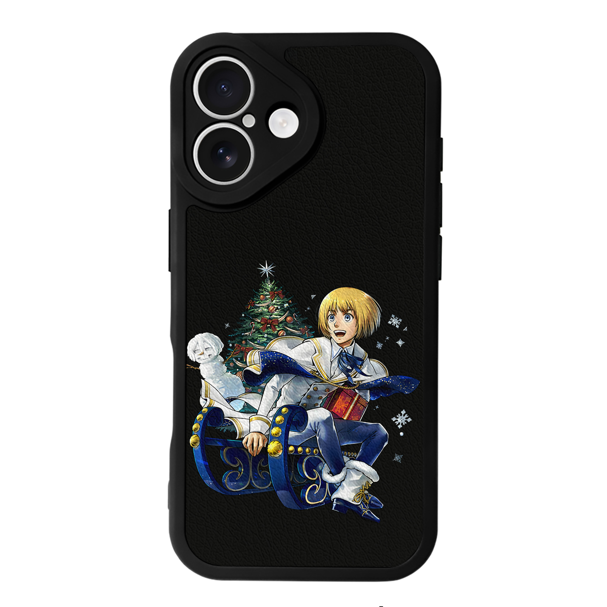（画像用） 進撃の巨人 アルミン·アルレルト Attack on Titan Armin Arlert 【iPhone 16シリーズ対応】シリコンスマホケース（レザー調） 材質：シリコン